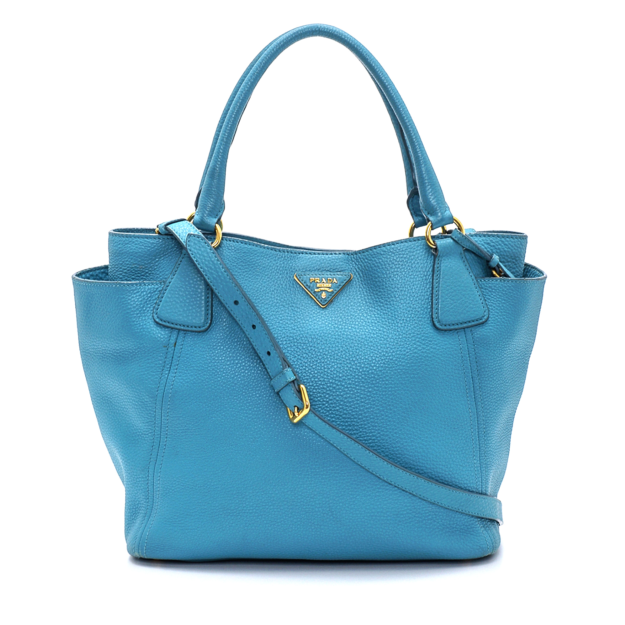 Prada - Blue Leather Vogue Vitello Daino Bag